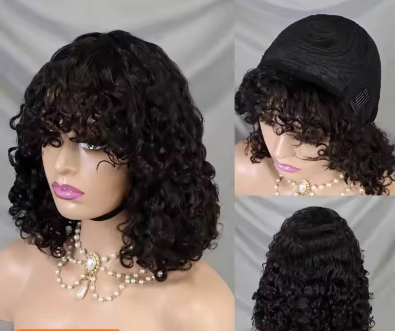 Bang wigs curly