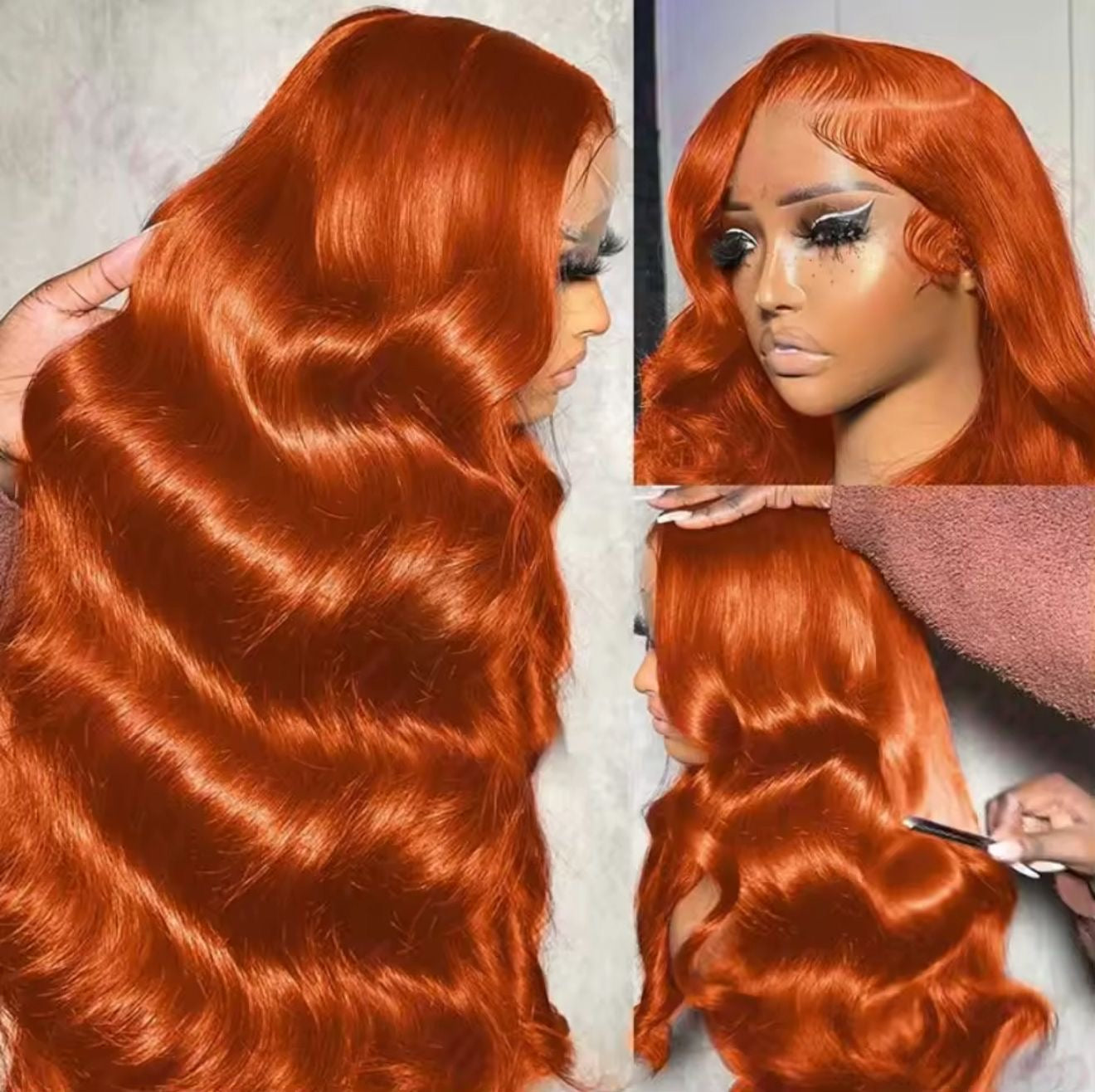 Orange  body wave 13x4