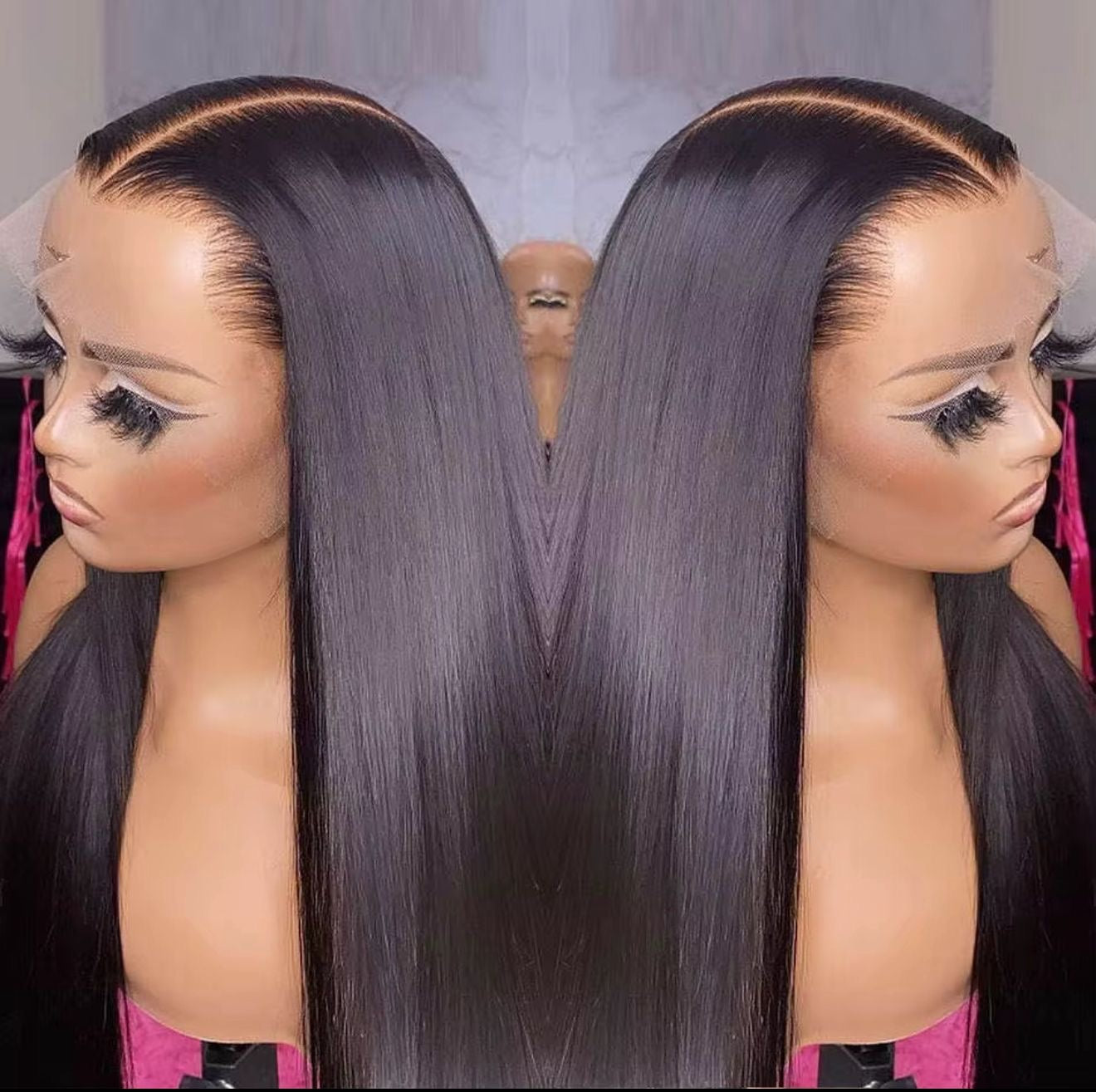 Straight human hair 13x4